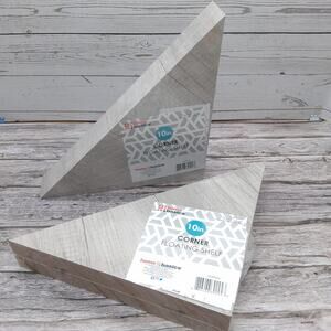 Home basics 10 In. Corner Floating Shelf 2 Pk Composite Wood 7Lb Weight Capacity